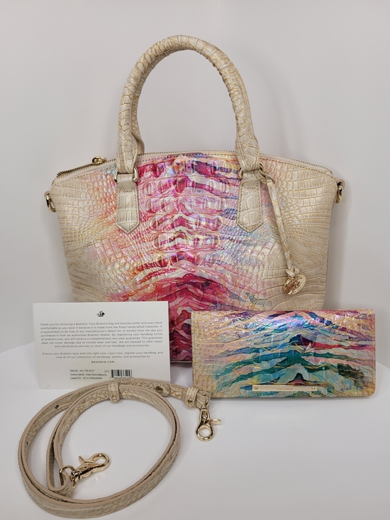Brahmin Handbags - 👉✨️ Brahmin Iridescent Entice Ombre Melbourne Duxbury Satchel Bag Wallet Set
